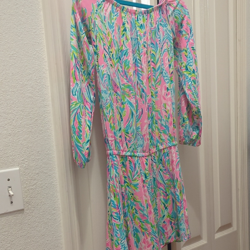Lilly Pulitzer Pink and Blue Skort Romper